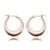 Small Polished Hoop Earrings 14K Rose Gold