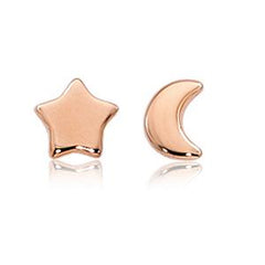 Rose gold flat stud earrings sale