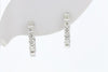 EARRINGS - 14K White Gold 1.00cttw Round Diamond Hoop Earrings