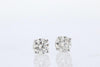 EARRINGS - 14K White Gold 1.02cttw Round Diamond Stud Earrings