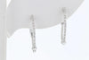 EARRINGS - 14K White Gold 1/2cttw Inside Out Diamond Hoop Earrings