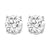 Round Diamond Stud Earrings 1/4 Cttw 14K White Gold