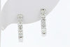 EARRINGS - 14K White Gold 2.00cttw Round Diamond Hoop Earrings