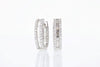 EARRINGS - 14k White Gold 2cttw Diamond In-and-out Hoop Earrings With Round And Baguette Diamonds