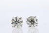 EARRINGS - 14K White Gold 3.01cttw Round Diamond Stud Earrings