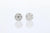 Cluster Diamond Stud Earrings  3/4 Cttw 14K White Gold