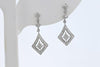 EARRINGS - 14K White Gold .38cttw Diamond Dangle Earrings