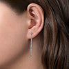 EARRINGS - 14K White Gold .58cttw Diamond Long Dangle Drop Earrings