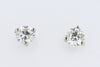 EARRINGS - 14K White Gold .84cttw Round Diamond Stud Earrings