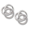 EARRINGS - 14K White Gold Love Knot Stud Earrings