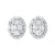 Starbright Cluster Diamond Earrings 1/2 Cttw 14K White Gold