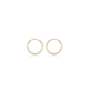 EARRINGS - 14K Yellow Gold 12mm Endless Hoop Earrings