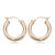 Plain Tube Hoop Earrings 18mm 14k Yellow Gold