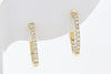 EARRINGS - 14K Yellow Gold .50cttw Diamond Oval In-and-Out Hinged Hoop Earrings