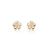 EARRINGS - 14K Yellow Gold Daisy Flower Stud Earrings