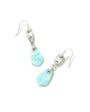 EARRINGS - Ashlyn Silver Multi Stone Drop Earrings In Light Blue Mix