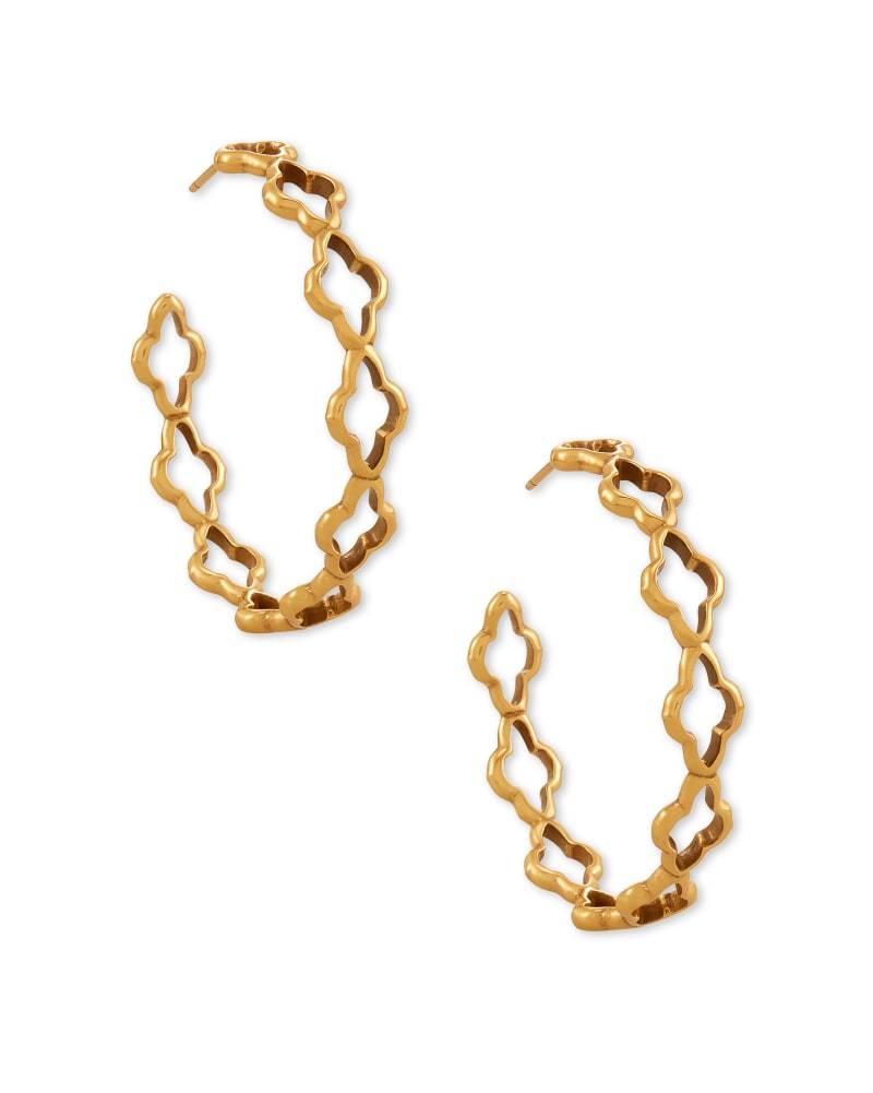 EARRINGS - Kendra Scott Abbie Hoop Earrings In Vintage Gold