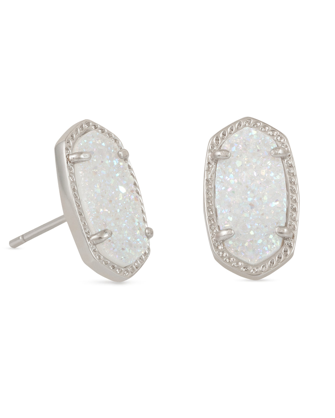 EARRINGS - Kendra Scott Ellie Iridescent Drusy Silver Earrings