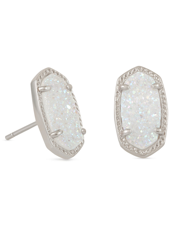 EARRINGS - Kendra Scott Ellie Iridescent Drusy Silver Earrings