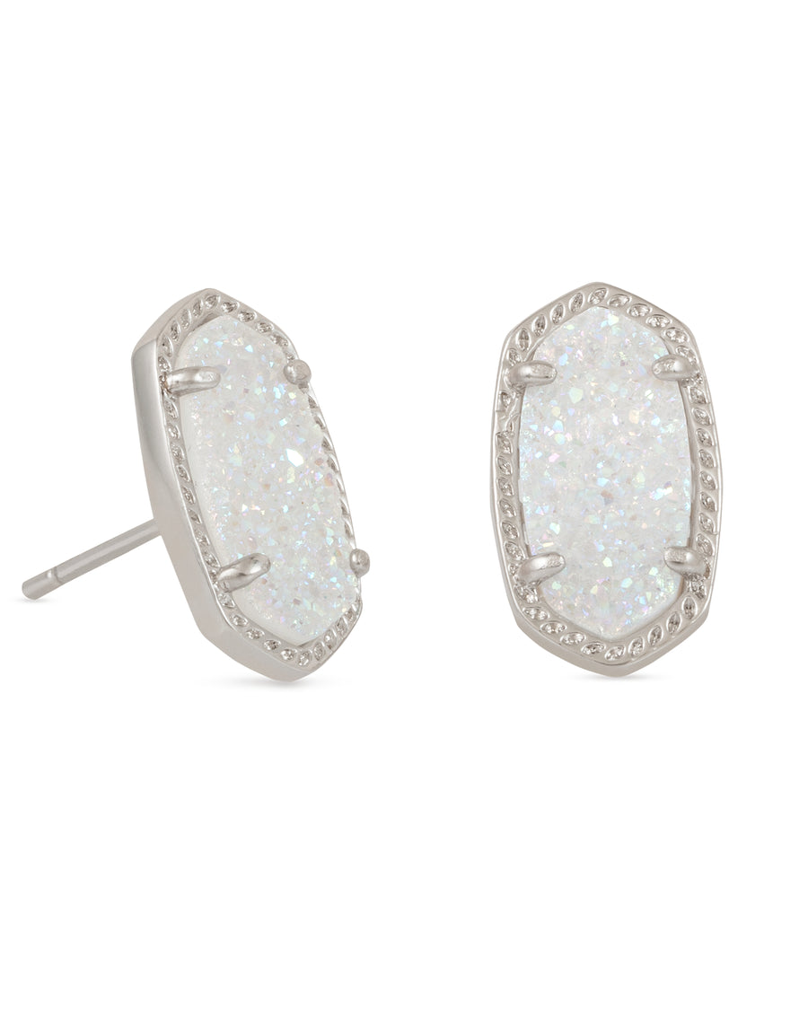 EARRINGS - Kendra Scott Ellie Iridescent Drusy Silver Earrings