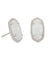 Kendra Scott Ellie Iridescent Drusy Silver Earrings