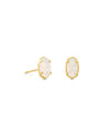 EARRINGS - Kendra Scott Emilie Gold Stud Earrings In Iridescent Drusy