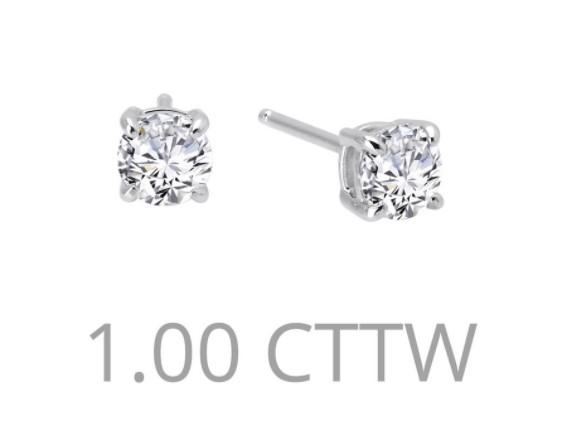 EARRINGS - Lafonn Sterling Silver 1cttw Round Simulated Diamond Stud Earrings