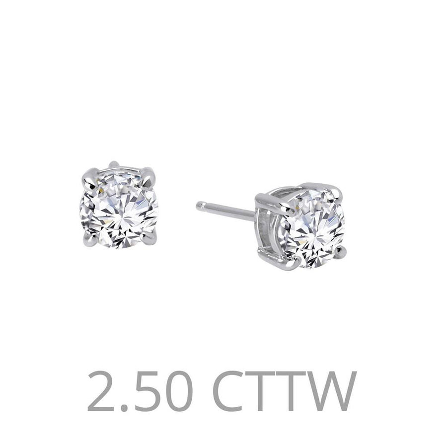 EARRINGS - Lafonn Sterling Silver 2.5cttw Round Simulated Diamond Stud Earrings