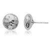 EARRINGS - Sterling Silver 10mm Hammered Domed Stud Earrings