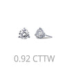 Simulated Diamond Stud Earrings 1 Cttw Sterling Silver