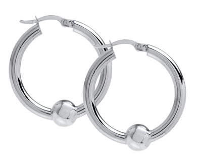 Hoop Earrings Sterling Silver 26mm | Mullen Jewelers