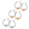 Hoop Earrings Sterling Silver And Yellow Gold 20mm