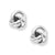 Sterling Silver Love Knot Stud Earrings