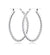 Sterling Silver Medium Twisted Oval Hoop Earrings