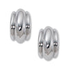 EARRINGS - Sterling Silver Triple Rib J-hoop Earring