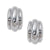 Sterling silver triple rib j-hoop earring