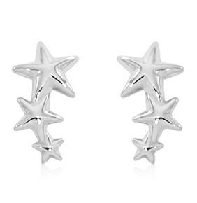 EARRINGS - Sterling Silver Triple Star Climber Earrings