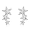EARRINGS - Sterling Silver Triple Star Climber Earrings