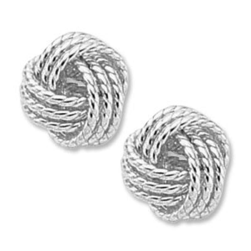 EARRINGS - Sterling Silver Twisted Love Knot Earrings