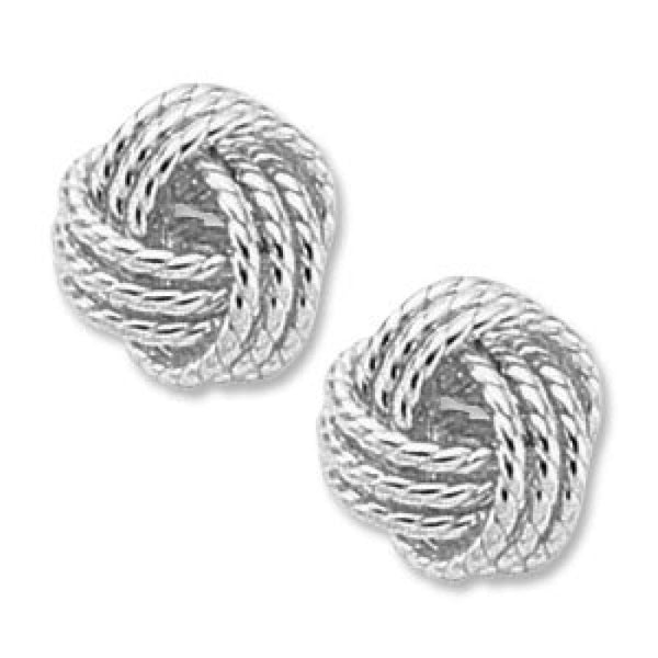 Sterling Silver Twisted Love Knot Earrings