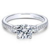 ENGAGEMENT - 1.42cttw 3-Stone Plus Diamond Engagement Ring With Channel Set Side Diamonds