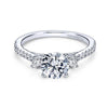 ENGAGEMENT - 1.45cttw 3-Stone Plus Prong Set Round Diamond Engagement Ring