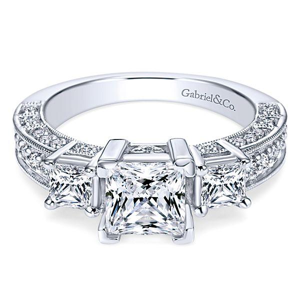 Art Deco Square Step-Cut 1.91 Carat Diamond Engagement Ring - GIA H VS1