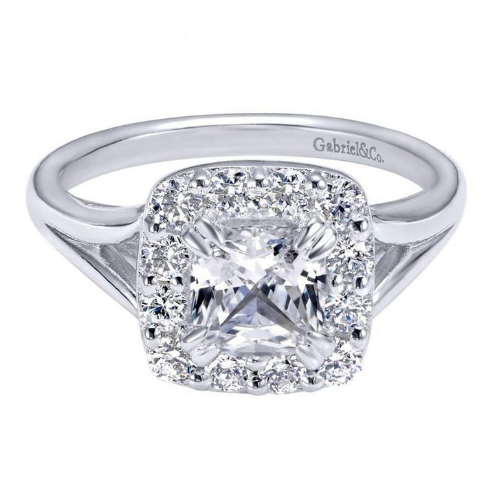 ENGAGEMENT - 1.50cttw Cushion Cut Halo Style Diamond Engagement Ring With 1ct Cushion Center Diamond