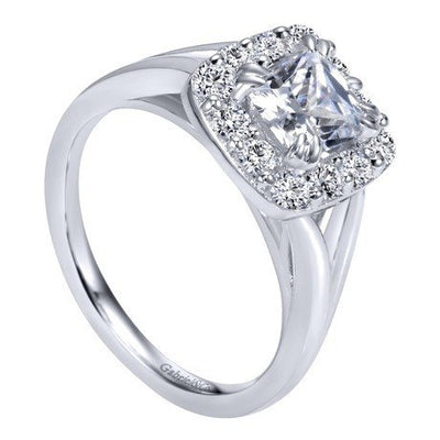 ENGAGEMENT - 1.50cttw Cushion Cut Halo Style Diamond Engagement Ring With 1ct Cushion Center Diamond