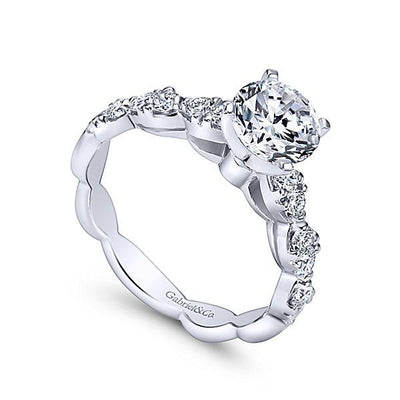 ENGAGEMENT - 1.50cttw Prong Set Vintage Style Round Diamond Engagement Ring