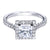 Princess Cut Halo Prong Set Diamond Ring .44Cttw 14K Gold 67A