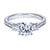 3-Stone Channel Set Side Diamond Ring .47Cttw 14K Gold  7A