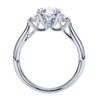 ENGAGEMENT - 1.75cttw 3-Stone Plus Diamond Engagement Ring With Channel Set Side Diamonds And Trellis Detail