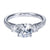 3-Stone Trellis Bead Set Side Diamond Ring .47Cttw 14K 11A